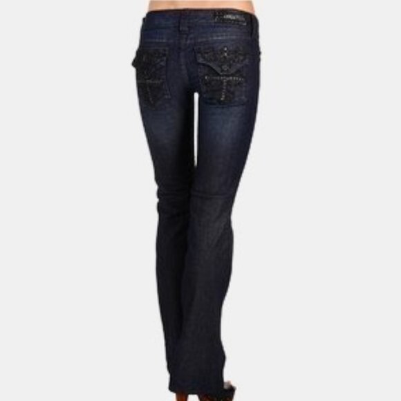 Affliction Denim - Affliction Los Angeles Jade Blade Cross Bootcut Denim Jeans